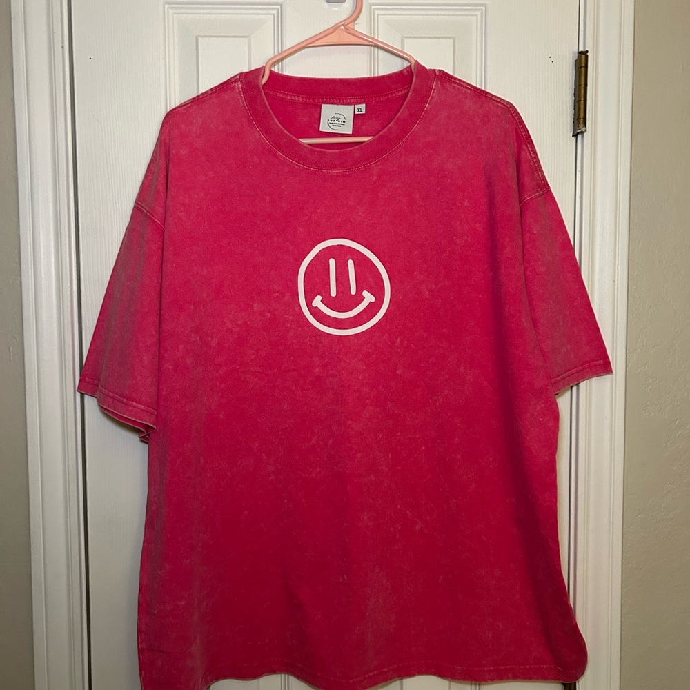 Boutique Pink Smiley Face T-Shirt